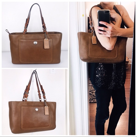 Coach Handbags - Coach Chelsea East West Pebble Leather Tote Bag